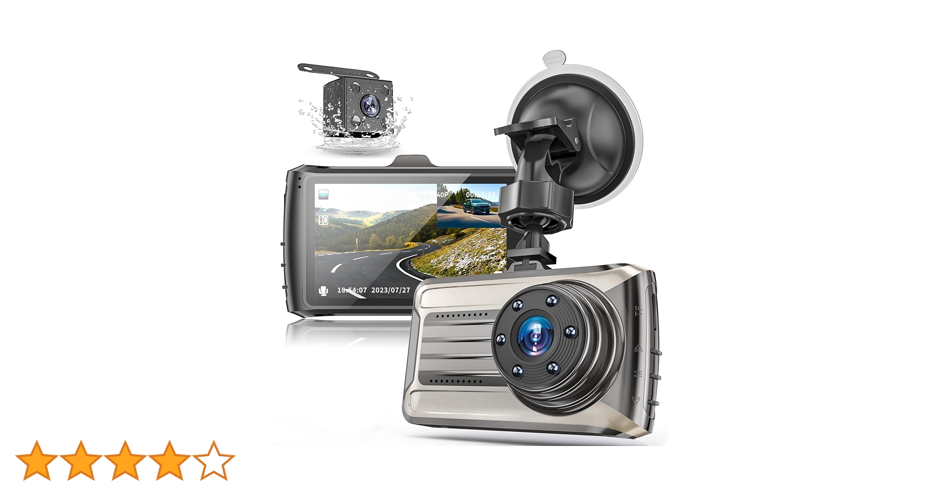 Amazon.co.jp: DEFART ドライブレコーダー 前後カメラ 【1440P